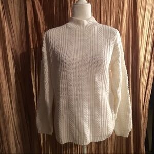 Vintage Bobble Brooks White Sweater Size Small